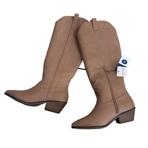 Universal Thread ~Light Brown Sommer Boot ~ Pull on with zipper ~ size 6 ~ NWT - Picture 3 of 11